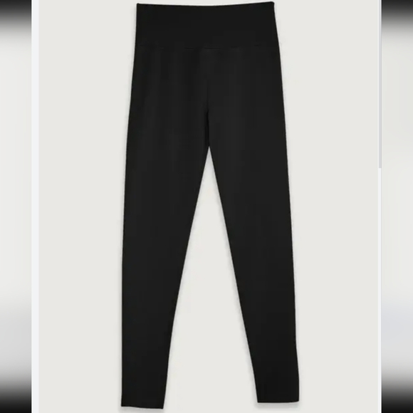 OAK + FORT Black Mid Rise Leggings - Picture 1 of 3